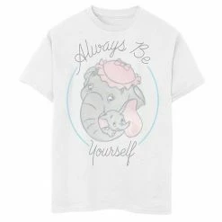 Disney's Dumbo Boys 8-20 And Mom Always Be Yourself Portrait Graphic Tee