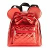 Disney's Minnie Mouse Red Metallic Backpack With 3D Ears
