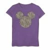 Girls 7-16 Disney Mickey Mouse Cheetah Print Silhouette Fill Graphic Tee Purple Heather -Disney Sales Store unnamed file 732