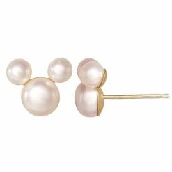 Disney's Mickey Mouse Freshwater Cultured Pearl Stud Earrings