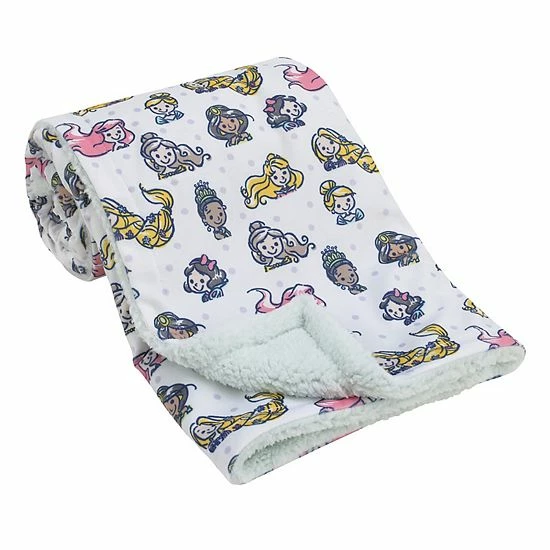 Disney Princess Soft Baby Blanket With Sherpa Back 3 Disney Princess Soft Baby Blanket With Sherpa Back