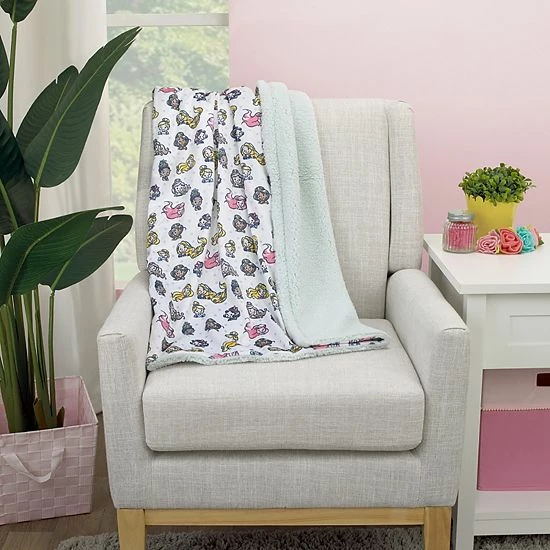 Disney Princess Soft Baby Blanket With Sherpa Back 6 Disney Princess Soft Baby Blanket With Sherpa Back - Image 4