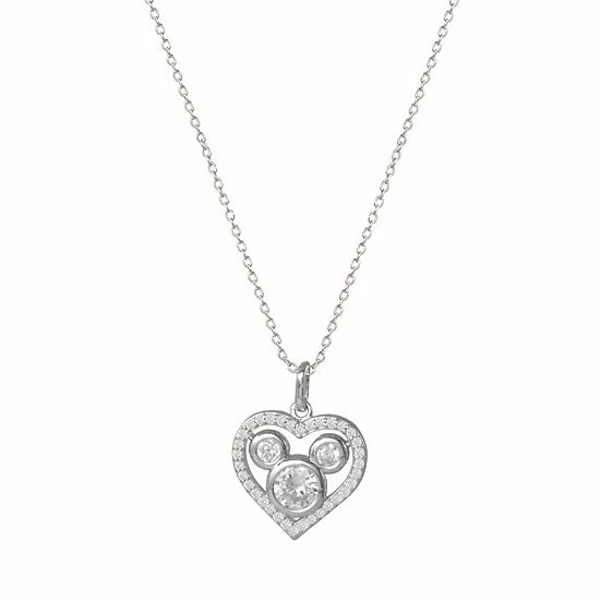 Kids' Disney's Mickey Mouse Cubic Zirconia Heart Pendant Necklace Kids' Disney's Mickey Mouse Cubic Zirconia Heart Pendant Necklace -Disney Sales Store unnamed file 766
