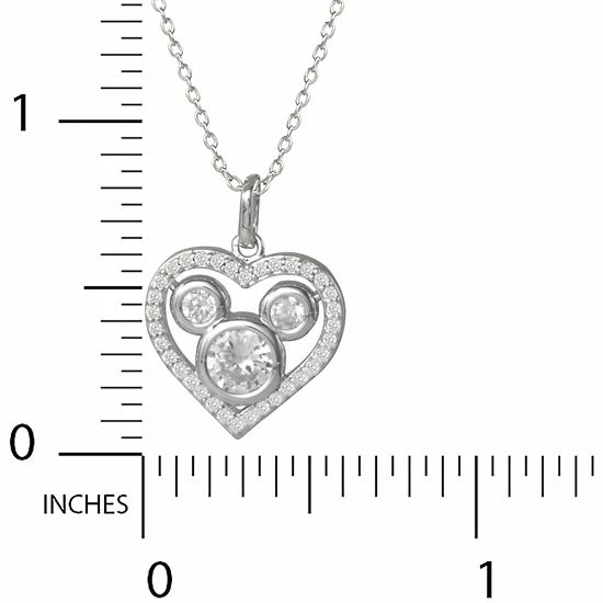 Kids' Disney's Mickey Mouse Cubic Zirconia Heart Pendant Necklace Kids' Disney's Mickey Mouse Cubic Zirconia Heart Pendant Necklace -Disney Sales Store unnamed file 770