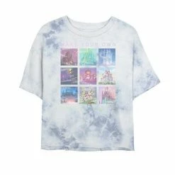 Juniors' Disney Castles Make Your Own Fairytale Bombard Wash Crop Graphic Tee