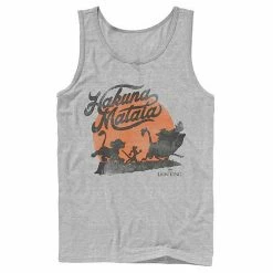 Men's Disney The Lion King Hakuna Matata Orange Sunset Vintage Tank