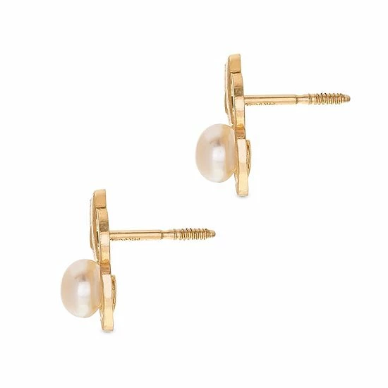 Disney's Minnie Mouse 14k Gold Pearl Stud Earrings Disney's Minnie Mouse 14k Gold Pearl Stud Earrings -Disney Sales Store unnamed file 847