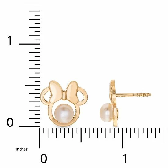 Disney's Minnie Mouse 14k Gold Pearl Stud Earrings Disney's Minnie Mouse 14k Gold Pearl Stud Earrings -Disney Sales Store unnamed file 848