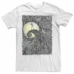 Men's Disney The Nightmare Before Christmas Spiral Hill Portrait Tee Charcoal -Disney Sales Store unnamed file 857