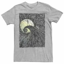 Men's Disney The Nightmare Before Christmas Spiral Hill Portrait Tee Charcoal -Disney Sales Store unnamed file 858