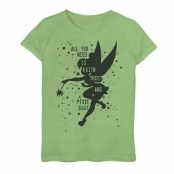 Disney's Peter Pan Girls 7-16 Tinker Bell Pixie Dust Silhouette Graphic Tee Purple Heather -Disney Sales Store unnamed file 921