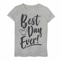 Disney Girls 7-16 Park Best Day Every Mickey Head Silhouette Graphic Tee Purple -Disney Sales Store unnamed file 927