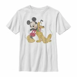 Disney's Mickey Mouse Boys 8-20 And Pluto Classic Friends Graphic Tee Navy