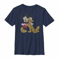 Disney's Mickey Mouse Boys 8-20 And Pluto Classic Friends Graphic Tee Navy -Disney Sales Store unnamed file 932