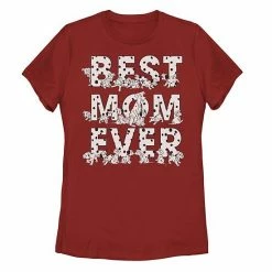 Juniors' Disney 101 Dalmatians Best Mom Ever Graphic Tee Red
