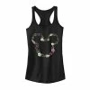 Juniors' Disney Mickey And Friends Mickey Floral Outline Racerback Graphic Tank Top -Disney Sales Store unnamed file 946